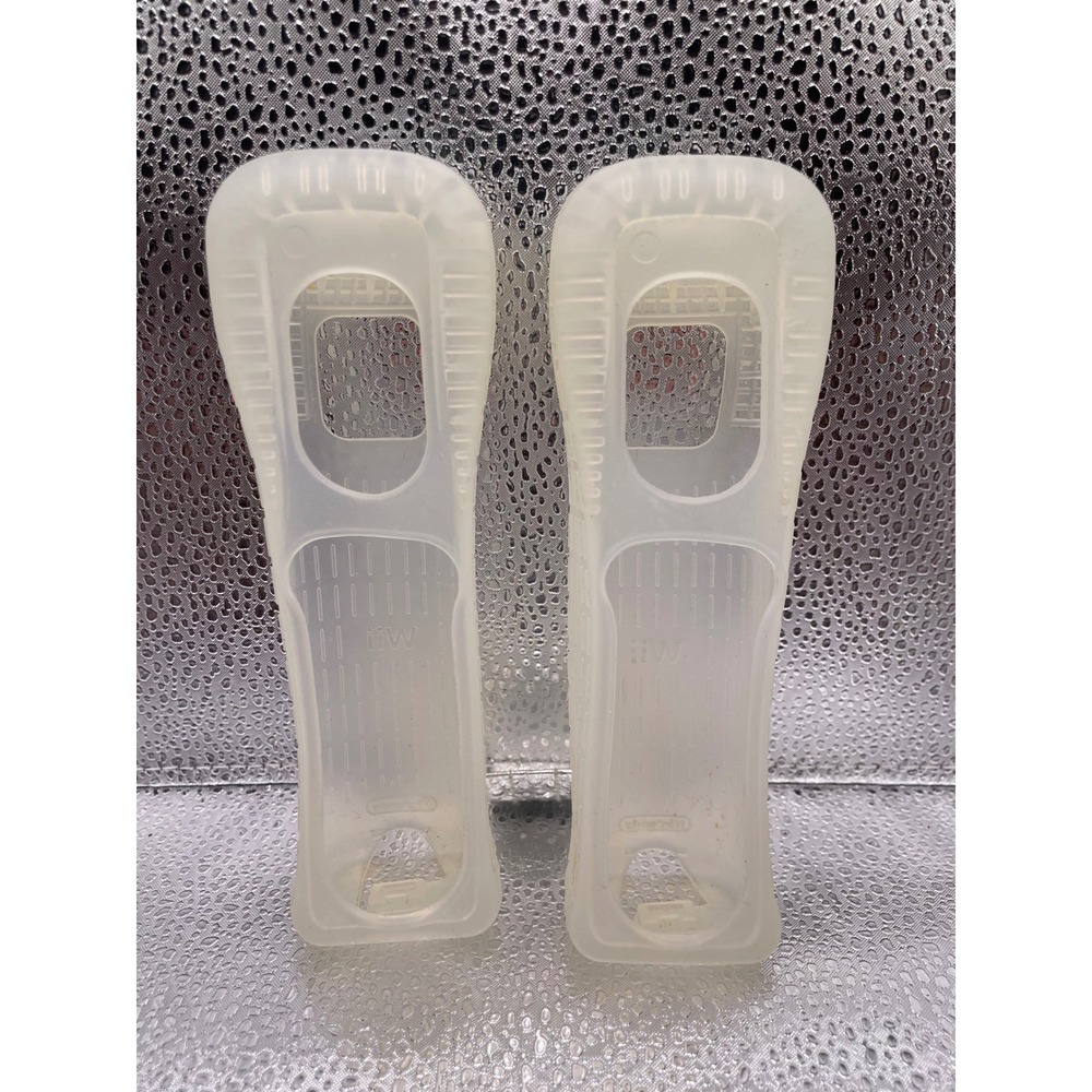 Nintendo Wii Remote Silicone‎ Protective Cases Covers Skins Set of 2 Clear